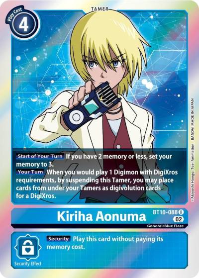Kiriha Aonuma BT10-088 R Xros Encounter Digimon card