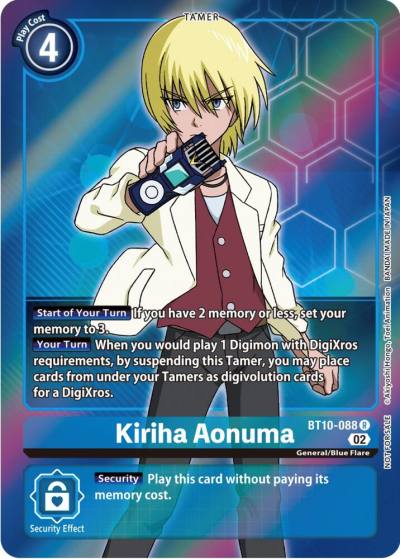 Kiriha Aonuma Box Topper BT10-088 R Xros Encounter Digimon card
