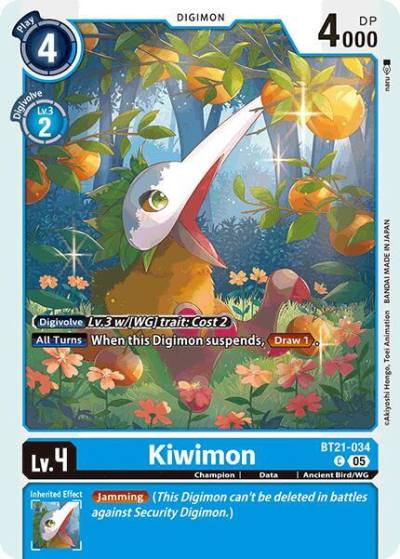 Kiwimon BT21-034 C World Convergence Digimon card