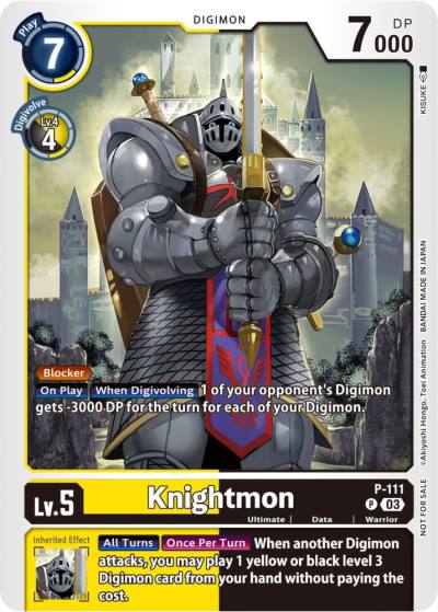 Knightmon 3rd Anniversary Survey Pack P-111 P Digimon Promotion Cards Digimon card
