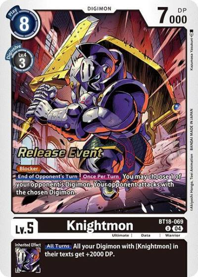 Knightmon BT18-069 U Release Special Booster 2.0 Celebration Event Cards Digimon card