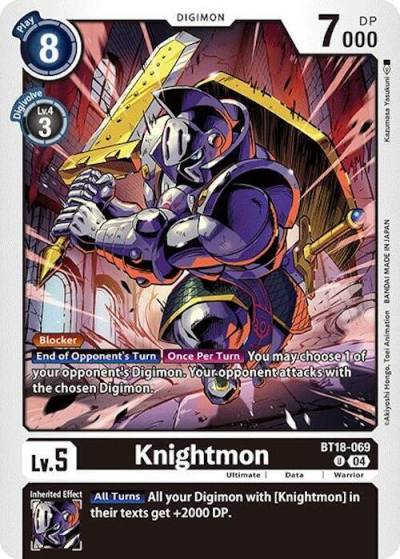 Knightmon BT18-069 U Release Special Booster 2.0 Digimon card