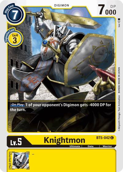 Knightmon BT5-042 C Battle of Omni Digimon card