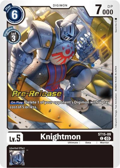Knightmon ST15-09 C Starter Deck 15: Dragon of Courage Pre-Release Cards Digimon card