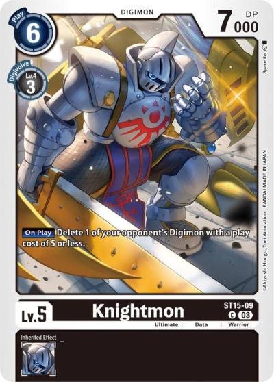 Knightmon ST15-09 C Starter Deck 15: Dragon of Courage Digimon card