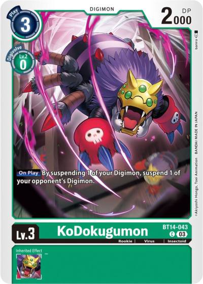 KoDokugumon BT14-043 C Blast Ace Digimon card