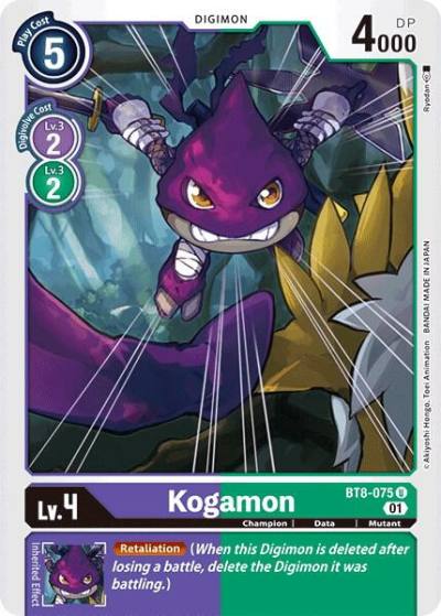 Kogamon BT8-075 U New Awakening Digimon card