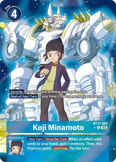 Koji Minamoto Alternate Art BT17-083 R Secret Crisis Digimon card