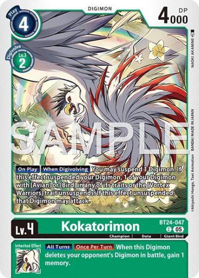 Kokatorimon BT24-047 C Time Stranger Digimon card