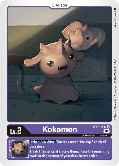Kokomon BT7-006 U Next Adventure Digimon card
