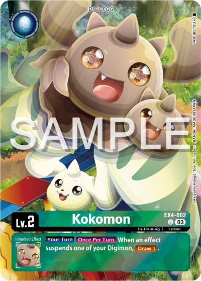 Kokomon Bonus Pack EX4-002 U Starter Deck 17: Double Typhoon Advanced Deck Set Digimon card