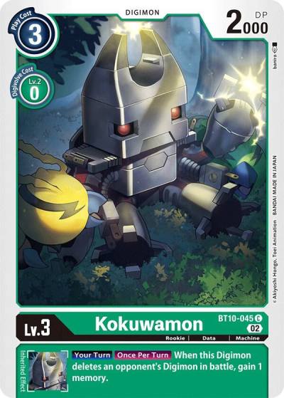 Kokuwamon BT10-045 C Xros Encounter Digimon card