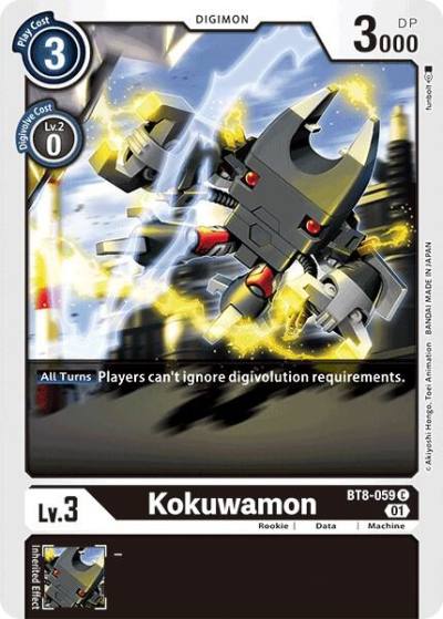 Kokuwamon BT8-059 C New Awakening Digimon card