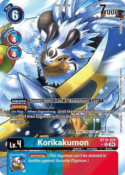 Korikakumon Alternate Art BT18-025 R Release Special Booster 2.0 Digimon card