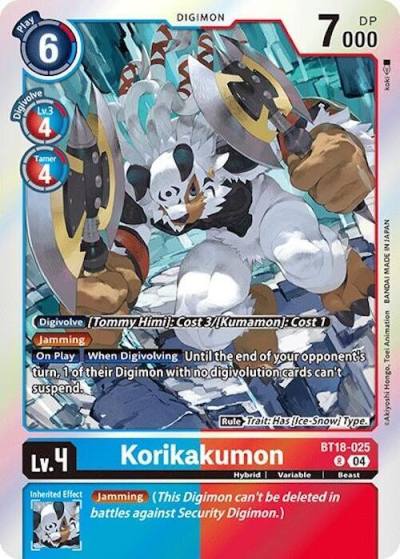 Korikakumon BT18-025 R Release Special Booster 2.0 Digimon card