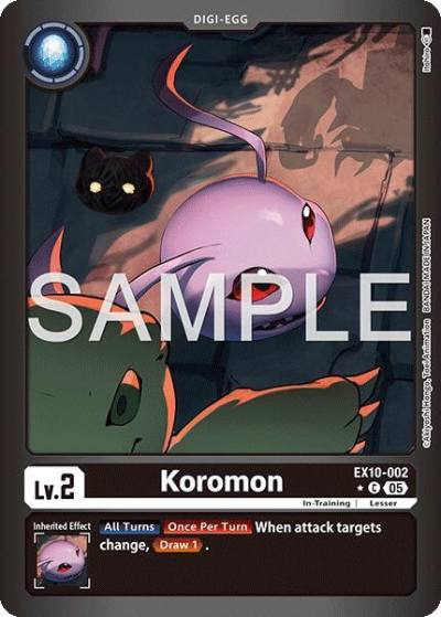 Koromon Limited Foil EX10-002 C Sinister Order Digimon card