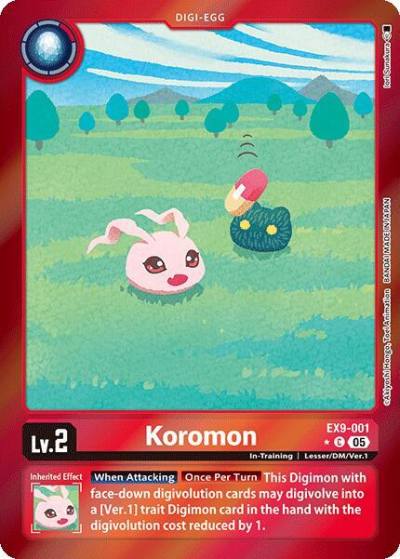 Koromon Limited Foil EX9-001 C Versus Monsters Digimon card