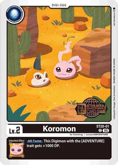 Koromon ST20-01 C Starter Deck 20: Protector of Light Release Event Cards Digimon card