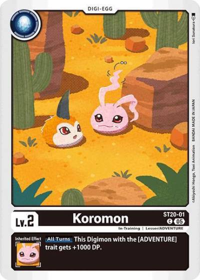 Koromon ST20-01 C Starter Deck 20: Protector of Light Digimon card