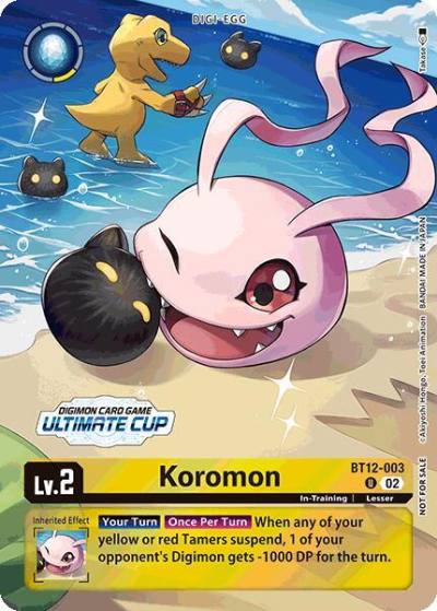 Koromon Ultimate Cup 2024 BT12-003 U Across Time Digimon card