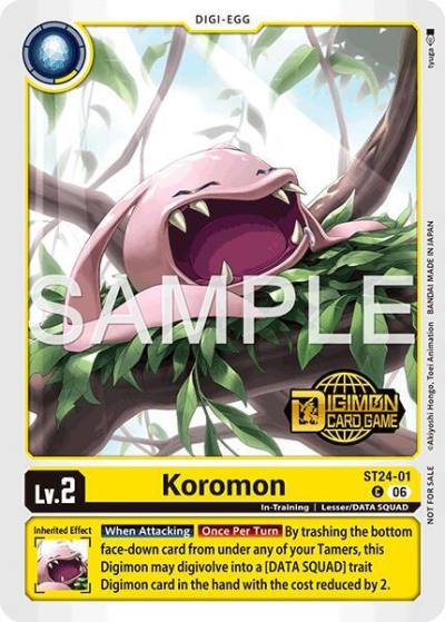 Koromon Welcome Tamers Pack Vol2 ST24-01 C Starter Deck 24: Data Squad Release Event Cards Digimon card