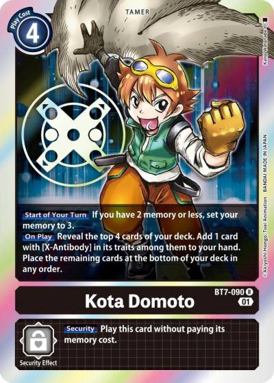 Kota Domoto BT7-090 R Next Adventure Digimon card