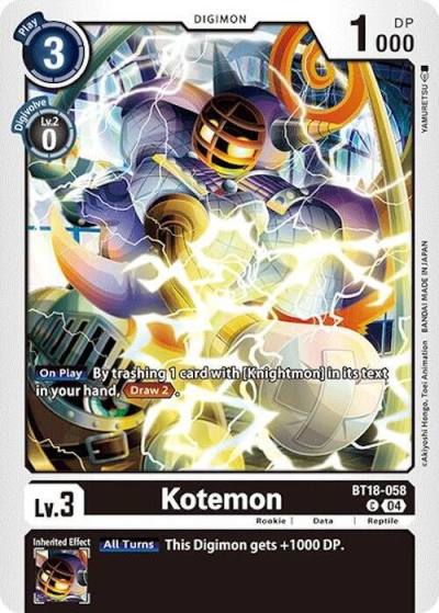 Kotemon BT18-058 C Release Special Booster 2.0 Digimon card
