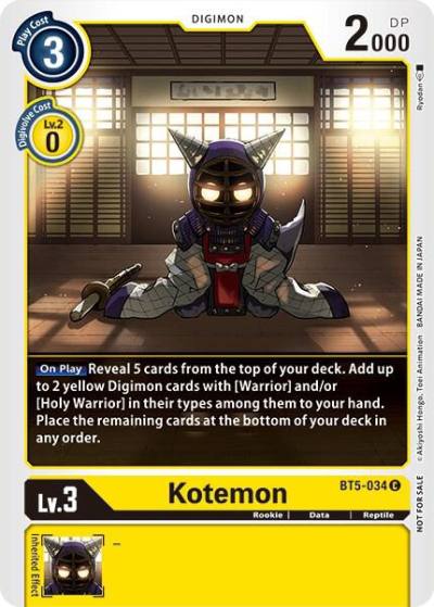Kotemon Tamer Party Vol 5 Promo BT5-034 C Battle of Omni Digimon card