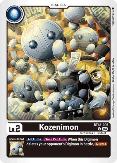 Kozenimon BT18-005 U Release Special Booster 2.0 Digimon card