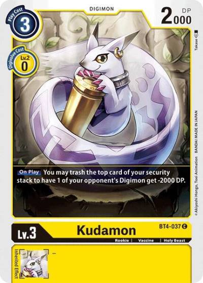 Kudamon BT4-037 C Great Legend Digimon card