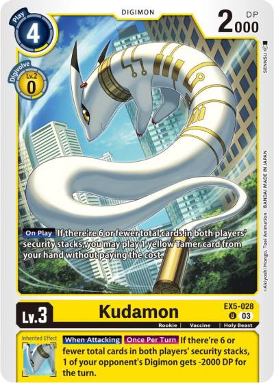 Kudamon EX5-028 U Animal Colosseum Digimon card