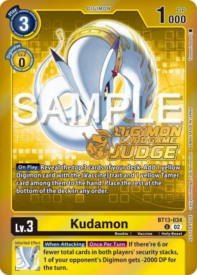 Kudamon Judge Pack 5 BT13-034 U Versus Royal Knights Digimon card