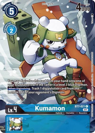 Kumamon 2nd Anniversary Frontier Card BT7-021 C Next Adventure Digimon card