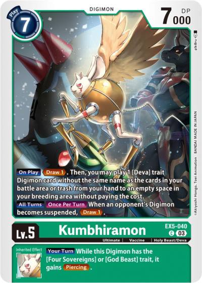 Kumbhiramon EX5-040 C Animal Colosseum Digimon card
