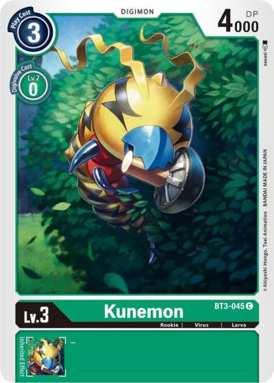Kunemon BT3-045 C Release Special Booster 1.5 Digimon card