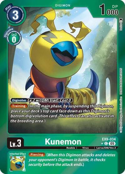 Kunemon Limited Foil EX9-034 C Versus Monsters Digimon card