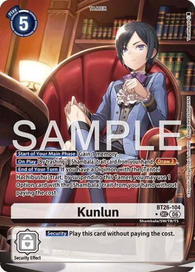 Kunlun Alternate Art BT26-104 SEC Timeless Bonds Digimon card