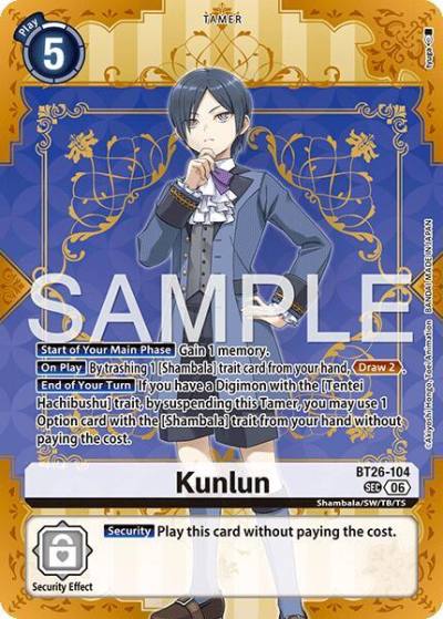 Kunlun BT26-104 SEC Timeless Bonds Digimon card