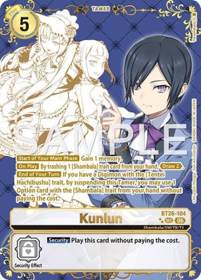 Kunlun Rare Pull BT26-104 SEC Timeless Bonds Digimon card