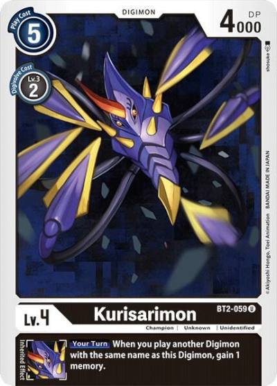 Kurisarimon BT2-059 U Release Special Booster 1.0 Digimon card