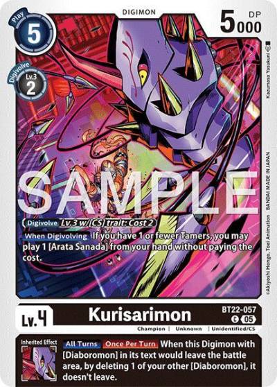 Kurisarimon BT22-057 C Cyber Eden Digimon card