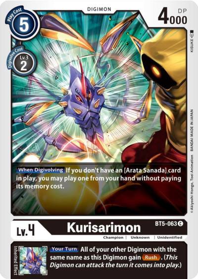 Kurisarimon BT5-063 C Battle of Omni Digimon card