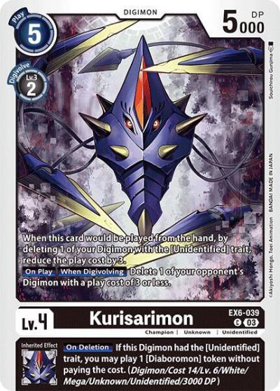 Kurisarimon EX6-039 C Infernal Ascension Digimon card