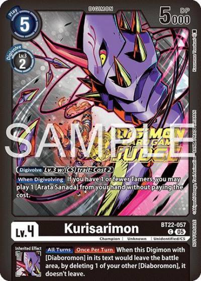 Kurisarimon Judge Pack 2025 Wave 2 BT22-057 C Cyber Eden Digimon card