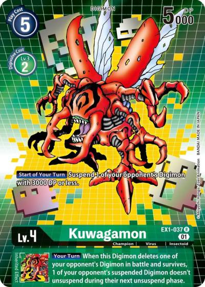 Kuwagamon Alternate Art EX1-037 R Classic Collection Digimon card