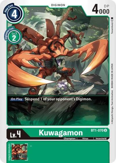 Kuwagamon BT1-070 U Release Special Booster 1.0 Digimon card