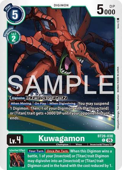 Kuwagamon BT26-038 C Timeless Bonds Digimon card