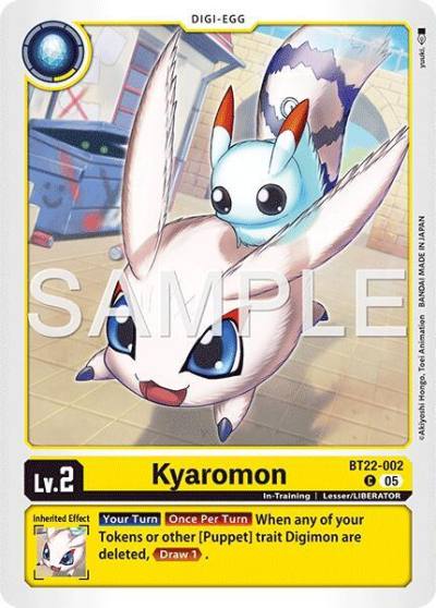Kyaromon BT22-002 C Cyber Eden Digimon card