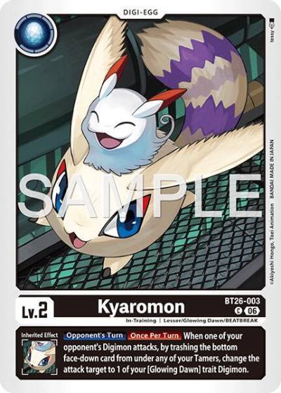 Kyaromon BT26-003 C Timeless Bonds Digimon card