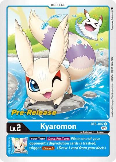 Kyaromon BT6-002 U Double Diamond Pre-Release Cards Digimon card
